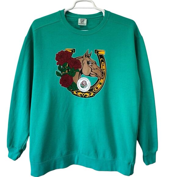 Comfort Colors Sweatshirt Tournament of Roses Logo Seagreen N&D Sport Official L - Picture 1 of 10